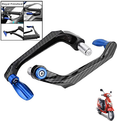 Generox Handlebar Brake Clutch Lever Hand Guard Protector GXcarbonLGBLUE093 Bike Crash Guard(Mahindra)