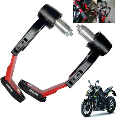 Generox Handle Protector Lever Guard for All Bike REDnBLACK_544 Bike Crash Guard(Kawasaki)