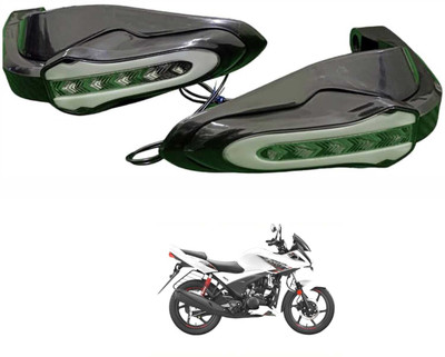 PRTEK Bike Handguards with LED Light, Blue & Yellow Running Turn Signal for Ignitor Handlebar Hand Guard(Hero)