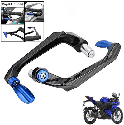 Generox Handlebar Brake Clutch Lever Hand Guard Protector GXcarbonLGBLUE201 Bike Crash Guard(Yamaha)