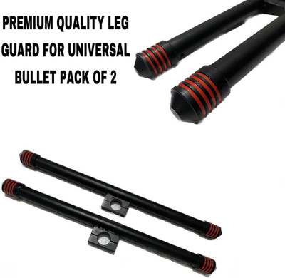 MK Mankrit Single Rod Leg Guard Safety Crash 4 Red Strip Stylish (PACK OF 2)_BCG_avyuk Bike Crash Guard(Royal Enfield)