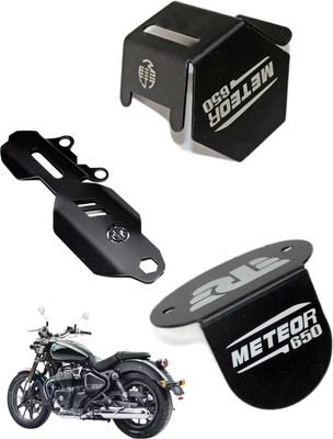 MIKANIX Super 650 Combo of Front, Rear Oil Cap Container Guard & Master Cylinder Bike Crash Guard(Royal Enfield)