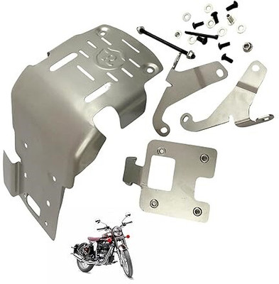 DADDY AUTO SUM GUARD SILVER FOR FOR BS4 ROYAL ENFIELD CLASSIC STANDARD ELECTRA MODEL'S Bike Engine Guard(Royal Enfield)