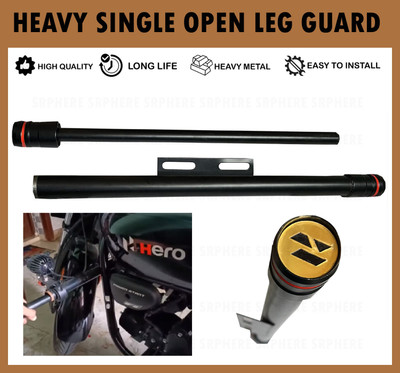 SRPHERE NEW STYLISH HEAVY SINGLE ROD OPEN LEG GUARD FOR SPLENDOR Bike Crash Guard(Hero)
