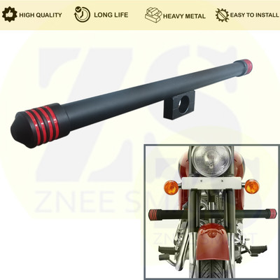 Znee Smart Single Rod Leg Crash Guard Safety Bar for Bullet Bike Bullet(Royal Enfield)