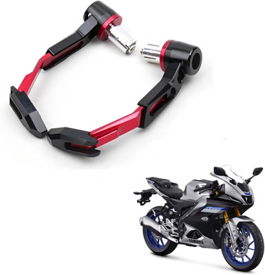 ROYAL AUTO MART RED CNC Adjustable Lever Protector Guard for universal for Bike_190 Handlebar Hand Guard(Yamaha)
