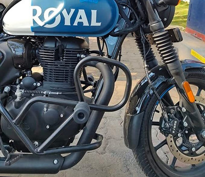 MOTO XSPEED Matte Black Crash Guard Compatible with RE Hunter 350(Royal Enfield)