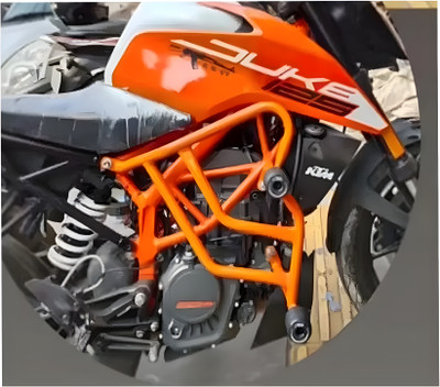Tufkote Heavy Metal Crash Guard for KTM Duke 125,250,390 Bs 4/6 with 4 Slider(KTM)