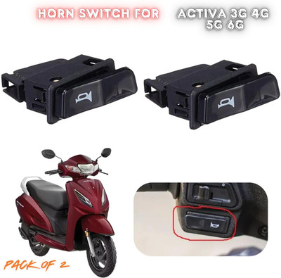 ENEMYT Honda Activa All Model Premium Quality 2PC Horn Switch For ActivA 3G 4G 5G 6G Bike Electric Regulator
