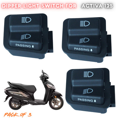 ENEMYT Automotive Dipper Light Switch For Activa 125 Pack Of 3 Bike Electric Regulator