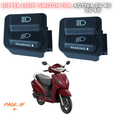 ENEMYT Automotive Dipper Light Switch For Activa 3G 4G 5G 6G Pack Of 2 Bike Electric Regulator