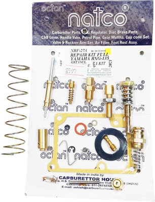 road religion Compatible For Yamaha RXG135, RX135 Carburetor Repair Kit (Gold and Silver) Motorcycle Fork Cover(Gold)