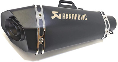 Gogna Mart akrapovic full black exhaust universal for all bikes Bike Exhaust Heat Shield
