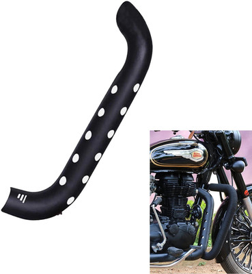 Vagary Matte Black Exhaust Bend Pipe Heat Shield Cover with Clamps for Bullet Bike Exhaust Heat Shield