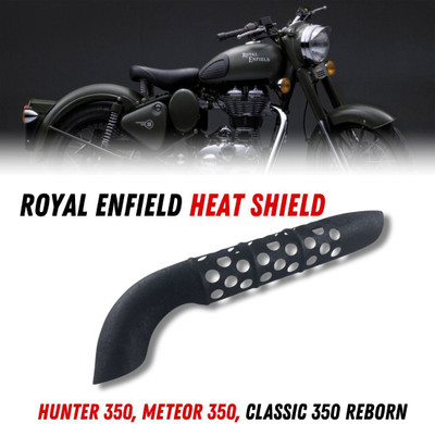 PHANTOM Matte Heat Shield for Royal Enfield Hunter 350, Meteor 350, Classic 350 Bike Exhaust Heat Shield