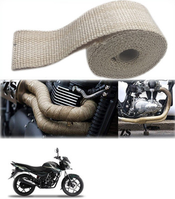 Znee Smart Silencer Wrap Cream Color for Bajaj Discover 150 s Bike Exhaust Heat Shield