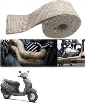 Znee Smart Silencer Wrap Cream Color for Honda Activa 3G Bike Exhaust Heat Shield