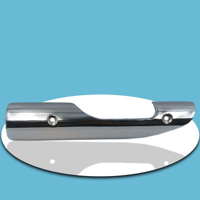 Moterix BEND PIPE PLATE CHROME FOR ROYAL ENFIELD CLASSIC,STANDARD,ELECTRA MODEL’S Bike Exhaust Heat Shield