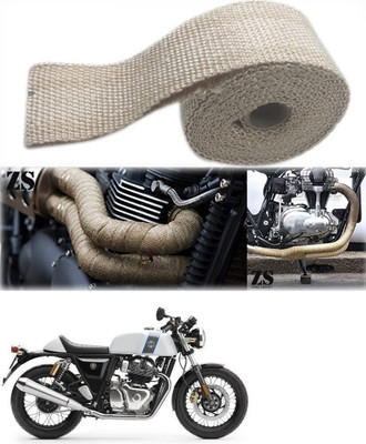 Znee Smart Silencer Wrap Cream Color for Royal Enfield Continental GT Bike Exhaust Heat Shield