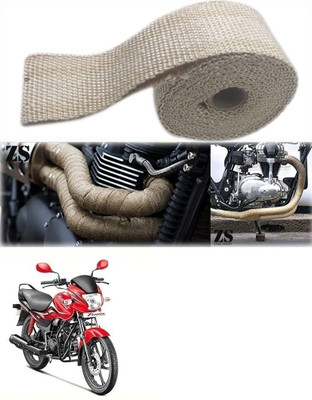 Znee Smart Silencer Wrap Cream Color for Hero Passion Bike Exhaust Heat Shield