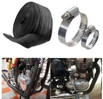 SRPHERE (3 Mtrs) Silencer Wrap Bike Exhaust Heat Shield for Bajaj Pulsar Bike Exhaust Heat Shield