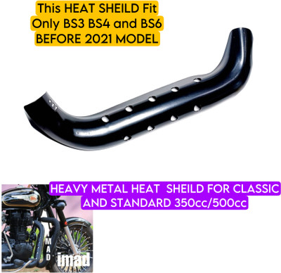 imad HEAVY METAL HEAT SHEILD FOR ROYAL ENFIELD BIKES Bike Exhaust Heat Shield