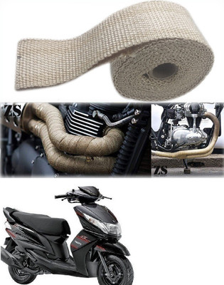 Znee Smart Silencer Wrap Cream Color for Yamaha Ray Z Bike Exhaust Heat Shield