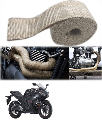 Znee Smart Silencer Wrap Cream Color for Yamaha YZF R25 Bike Exhaust Heat Shield