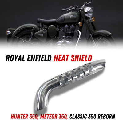 PHANTOM Premium Stainless Heat Shield for Royal Enfielld Hunter 350,Meteor350,Classic350 Bike Exhaust Heat Shield