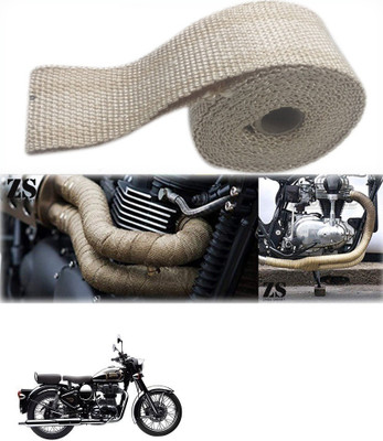 Znee Smart Silencer Wrap Cream Color for Royal Enfield Classic Chrome Bike Exhaust Heat Shield