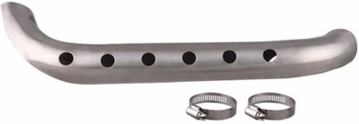 Vagary Exhaust Bend Pipe Heat Protector Shield for Bullet Silver Finish Bike Exhaust Heat Shield
