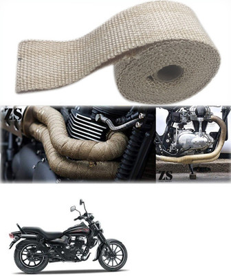 Znee Smart Silencer Wrap Cream Color for Bajaj Avenger 150 Street Bike Exhaust Heat Shield