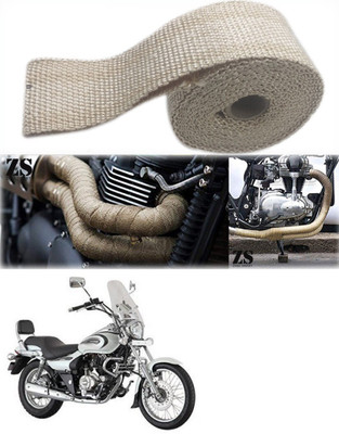 Znee Smart Silencer Wrap Cream Color for Bajaj Avenger 220 Cruise Bike Exhaust Heat Shield