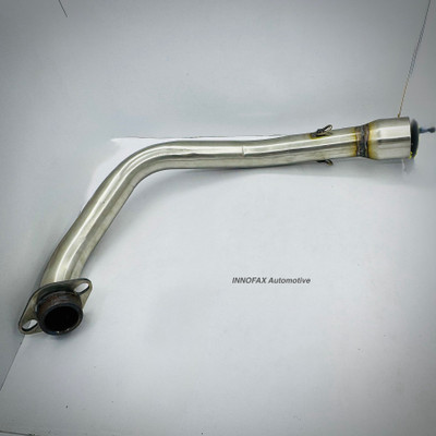 innofax Ntorq 125 Bs6 Bend pipe TVS Scooty Slip-on Exhaust System(Stainless Steel)