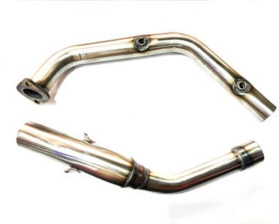 acube mart R15 V3/V4/M/MT 15 bs6 bend pipe Yamaha R15 Slip-on Exhaust System(Mild Steel)