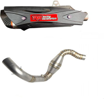 acube mart BMW Apache 220 Slip-on Exhaust System(Stainless Steel)