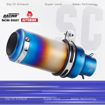 automunk Universal For Bike Universal For Bike Full Exhaust System(Mild Steel)