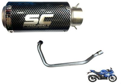 acube mart GIXXER SF 150/250 BS6 bend pipe Suzuki Gixxer SF Slip-on Exhaust System(Stainless Steel)