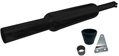 Supremechoice Short Botlle Punjab Empty Black Exhaust silencer Royal Enfield Classic 500 Full Exhaust System(Mild Steel)