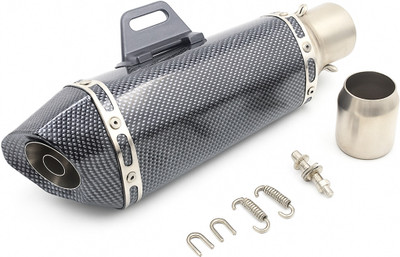 AutoPowerz Full Carbon Triangle Universal For Bike Universal For Bike Slip-on Exhaust System(Stainless Steel)