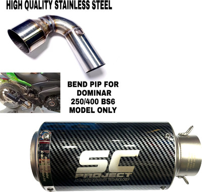 acube mart Bajaj Dominar 400 Slip-on Exhaust System(Stainless Steel)