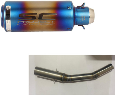 acube mart Hero Universal For Bike Slip-on Exhaust System(Stainless Steel)