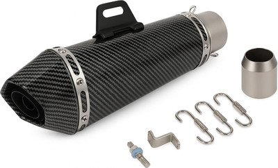 AutoPowerz Full Carbon Triangle Universal For Bike Universal For Bike Slip-on Exhaust System(Stainless Steel)