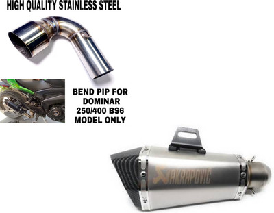 acube mart Bajaj Dominar 400 Slip-on Exhaust System(Stainless Steel)