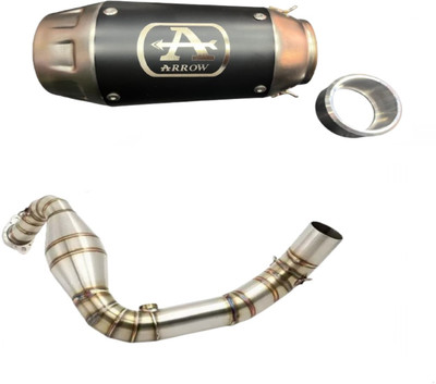 acube mart BMW, TVS GS, Apache Slip-on Exhaust System(Stainless Steel)