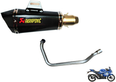 acube mart GIXXER SF 150/250 BS6 bend pipe Suzuki Gixxer SF Slip-on Exhaust System(Stainless Steel)