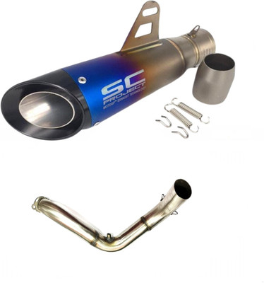 acube mart TVS R15 Slip-on Exhaust System(Stainless Steel)
