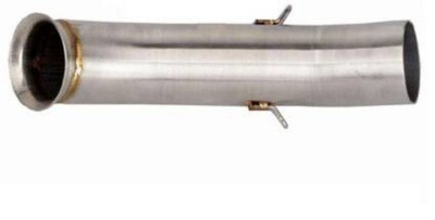 AOWBIKES Mid Bend Pipe for KTM RC 390, KTM Duke 125/250/ 390 (2017-2018 Models) KTM Universal For Bike Slip-on Exhaust System(Stainless Steel)