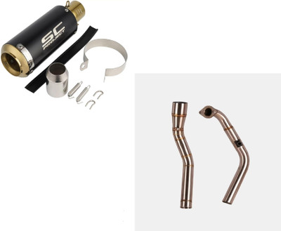 acube mart R15 V3/V4/M/MT 15 bs6 bend pipe Yamaha R15 Slip-on Exhaust System(Mild Steel, Stainless Steel)