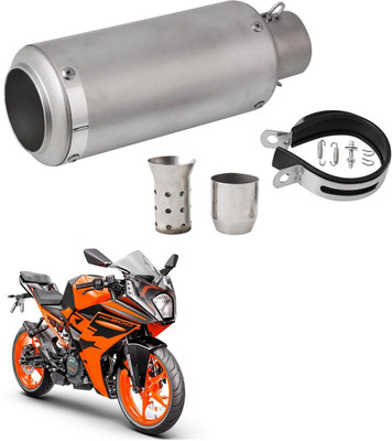 Vagary Stainless Steel Slip On 51mm Exhaust for KTM RC 200 KTM RC 200 Full Exhaust System(Stainless Steel)